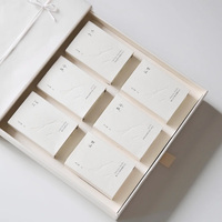 Boîte d'emballage en carton personnalisée de luxe avec petit tiroir coulissant, ruban de scellage, pour parfum, huile essentielle, cadeau