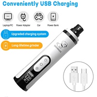 Lime à ongles électrique pour chien améliorée avec 2 LED, écran LCD, rechargeable, faible bruit, 3 vitesses, sans douleur, pour le soin des pattes