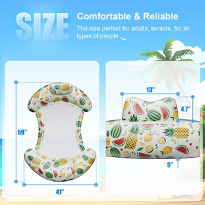 Silla Flotante Inflable para Adultos, Cama Flotante para Piscina, Tumbona para Tomar el Sol en Verano, Relajación en la Playa, Lago, Piscina, Fiesta - Product Image 2