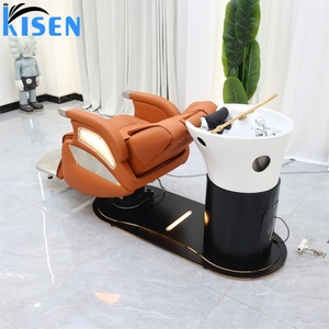 Kisen Durable Shampoo Chair Back Wash Hair Cutting <b>Styling</b> Washing Bed Customized Salo Sofa <b>Head</b> Spa Chair Rotation Machine - Product Image 5
