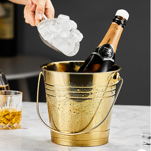 Cubo de Hielo de Acero Inoxidable 304 Premium, Enfriador de Vino y Hielo Seco de Grado Alimenticio, para Bares KTV y Fiestas en Casa - Product Image 3
