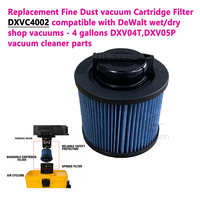 4 Gallon Wet Dry Vacuum Cleaner Cartridge Filter for DXVC4002 DXV04T DXV05P DXV05S Vacuum Cleaner Spare Parts Accessory