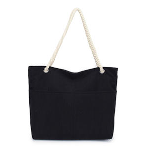 Borsa Tote Casual in Velluto a Coste con Texture per il Pendolarismo, Design Semplice a Tracolla Singola, Borsa alla Moda per l'<span class=keywords><strong>Università</strong></span> - Product Image 5