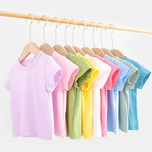 カスタムユニセックスベビーライトTシャツ綿100% クルーネックTシャツ子供キッズ幼児Tシャツ