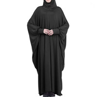 Abaya Musulmane Pudique de Dubaï sur Mesure en Gros, Hijab Uni Respirant en Mousseline, Robes de Prière pour Femmes