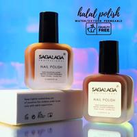 Vernis à ongles certifié Halal SAGALAGA, respirant, sans ingrédients d'origine animale, compatible Wudu, perméable à l'eau, végétalien, sans cruauté