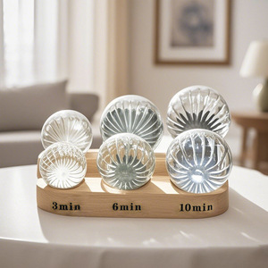 Temporizador de arena acanalado para manualidades de cristal creativas modernas, relojes de arena de 3, <span class=keywords><strong>6</strong></span> y 10 minutos para decoración del hogar - Product Image 4