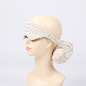 หน้ากากปิดตาแบบ<span class=keywords><strong>2</strong></span> in 1หมอนรองคอแบบพกพานุ่มสำหรับเดินทางเดินทางหน้ากากบังแดด - Product Image 2