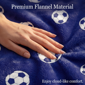 Football Series Printed 100% Polyester Soft Flannel High Grade Sofa <strong>Throw</strong> Blanket for Home Decor All-Season Use - Product Image 6