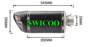 ท่อไอเสียจักรยานยนต์วิบาก51มม. 345/400มม. สำหรับรถจักรยานยนต์ Z800 Z250 - Product Image 4