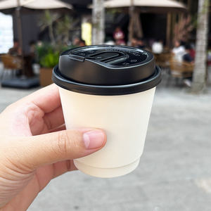 Gobelets en papier jetables personnalisés pour café, gobelets en papier kraft double couche, écologiques, gobelets à emporter avec couvercles pour les cafés - Product Image 6