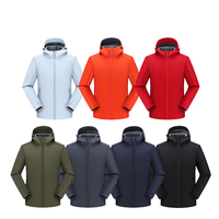 Veste coupe-vent imperméable respirante anti-boulochage à fermeture éclair intégrale, multi-poches réglables, pour l'automne, les trajets urbains et les activités de plein air, avec capuche, modèle intelligent