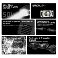 Phares LED laser Senlo T1Plus inspirés de la Baja, lumière auxiliaire Plug and Play pour moto et vélo électrique