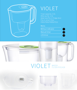 Pichet de filtre à eau alcalin de 10 tasses, usine Premium OEM Compatible avec le filtre à eau alcalin réduit le chlore métal lourd - Product Image 6