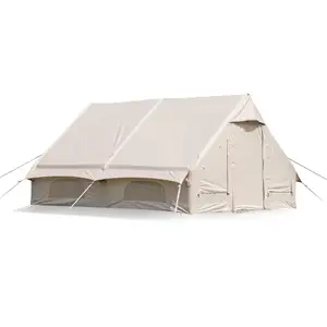 יוקרה אוהל כותנה אוהלים משפחה מחנאות חיצונית עבור 5-6 אדם פוליאסטר סיר אוויר חם