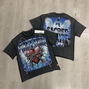 Camiseta <span class=keywords><strong>Vintage</strong></span> Retro Estilo Hip Hop con Gráficos, Inspirada en el Streetwear, para Fans de la Cultura Urbana y Espectáculos en Vivo - Product Image 1