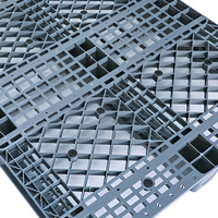 Palette en plastique simple face personnalisable en couleur, HDPE, bleu, vert, gris, empilable, pour entrepôt industriel, logistique, stockage, OEM, ODM
