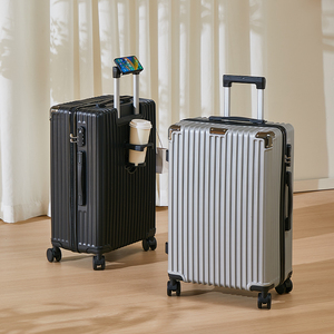 <span class=keywords><strong>Valise</strong></span> personnalisée en ABS de 20/24/28 pouces avec poignée rétractable, <span class=keywords><strong>valise</strong></span> de voyage légère, roues à 360° et porte-gobelet - Product Image 5