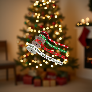 <b>Christmas</b> Ribbon <b>Rolls</b> 2.5cm X 3m Mixed Colors <b>Paper</b> Decorative Festive Holiday Gift <b>Wrapping</b> Supplies - Product Image 2