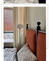 Ensembles de chambre à coucher du milieu du siècle lumière LED tête de lit King Bed Room Suite Furniture Minimal Fabric Queen Size King Size Paris Lits