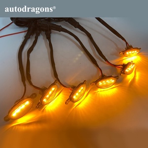 Autodragons - Juego de 6 Luces LED para Parrilla Delantera de Coche, Estilo Raptor, Color Ámbar Blanco, para F-150 F150 2015 2016 - Product Image 6