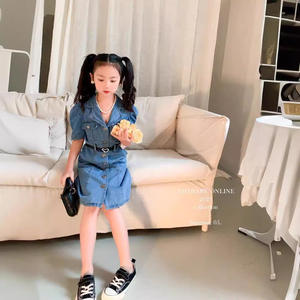 Vestido Vaquero para Niña, Nuevo Estilo Veraniego, Delgado, <span class=keywords><strong>Retro</strong></span>, Vestido Enterizo, Alta Calidad - Product Image 5