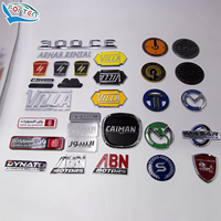 Personnalisé Propre Conception Personnelle Chrome Autocollant De Voiture Emblème Insigne 3M Adhésif Emblèmes Logo En Plastique Emblème Autocollant pour Voitures Moto