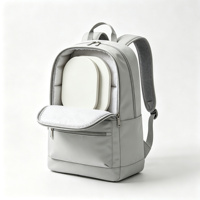 Sac à dos de pickleball blanc léger avec fermeture éclair, sac de sport pour raquettes, poche latérale, bretelles rembourrées, compartiment à chaussures pour le terrain