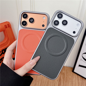 Funda Magnética Original TechWoven para Teléfono Móvil iPhone 17 16 15 14 Pro Max, Fibra de Carbono, Textura de Lino, Cubierta Trasera Magnética, Nueva - Product Image 4