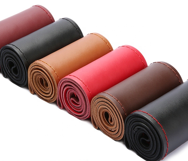 Universal Sports Style Leather Car Steering