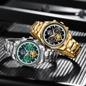 Reloj de Cuarzo NIBOSI 2656 para Hombre con Logotipo Personalizado, Correa de Acero de Lujo, Luminoso, Resistente al Agua, Cronógrafo, Envío Gratis, Reloj de Negocios - Product Image 2