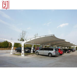 Structure de protection solaire en membrane pour parking de voitures, abri de parking pour voitures, tente de protection solaire pour garage - Product Image 5