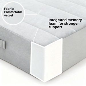 Coussin de méditation en tissu minimaliste moderne avec poignée carrée et surpiqûres multiples, disponible en tailles 55x55cm - Product Image 4
