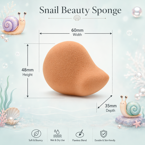 Spugna per Trucco JLY Ultra-morbida Senza Lattice a Forma di Lumaca Unica, Si Adatta Bene alla Pelle per un Facile Applicazione del Trucco, Beauty Blender - Product Image 4