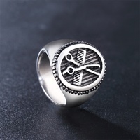 Benutzer definierte Edelstahl Friseur Schmuck Siegels chere und Kamm Fingerring