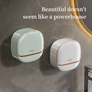 Étanche sans perceuse salle de bain mural <span class=keywords><strong>porte</strong></span>-<span class=keywords><strong>savon</strong></span> ABS vidange boîte à <span class=keywords><strong>savon</strong></span> avec couvercle - Product Image 3