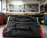 Sac à outils multifonctionnel enroulable pour la maison, plusieurs poches, en tissu Oxford durable, pochette de rangement pour l'installation
