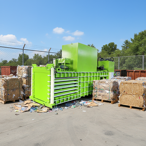 Prensa de Cartón Semiautomática Industrial, Prensa Hidráulica Horizontal para Papel y Botellas de Plástico - Product Image 2