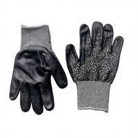 Gants personnalisés 18G en nitrile micro-mousse respirant, enduits, anti-coupure niveau A7, résistants à l'abrasion et aux déchirures, avec finition sel et poivre