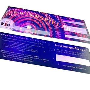Gaufrage de sécurité hologramme feuille filigrane <span class=keywords><strong>impression</strong></span> offset sur papier fantaisie carton et <span class=keywords><strong>affiche</strong></span> Perforation ligne billet - Product Image 6