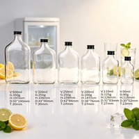 Bouteille en verre pour boissons alcoolisées avec bouchon à vis en aluminium 100ml 200ml 350ml – Contenant jetable pour jus et sauces (gingembre, etc.)