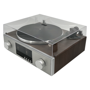 Vente flash - tourne-disque vinyle Hi-Fi avec préampli à tube à vide, haut-parleurs externes filaires, avec fonction USB, Aux in, BT - Product Image 3