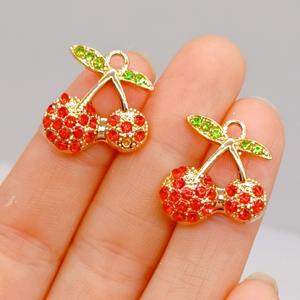 新款樱桃草莓立体合金油DIY水果饰品配件适用于钥匙包手链吊坠材料 - Product Image 3