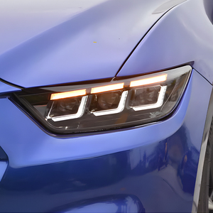Cho Ford Mustang 2015 2017 <span class=keywords><strong>LED</strong></span> tự động đèn pha lắp ráp 100W năng động nhấp nháy 3 ống kính máy chiếu mới xe phía trước đèn phụ kiện - Product Image 3