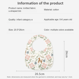Bib Bayi Bentuk U yang Dipersonalisasi untuk Anak Laki-laki dan Perempuan, Bib Bayi dari Katun Lembut untuk Mengatasi Air Liur dan Tumbuh Gigi untuk Bayi dan Bayi Baru Lahir. - Product Image 2