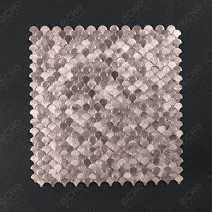 Mosaïque Métallique 3D en Aluminium Style Luxe, Couleur Bronze, Mini Coquille pour Décoration Murale - Product Image 1