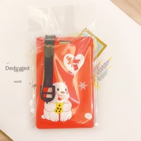 Étiquettes de bagages en PVC souple écologiques et créatives, imprimées numériquement avec motifs de dessins animés mignons, pour cartes d'embarquement et cadeaux promotionnels pour bus - Vente en gros