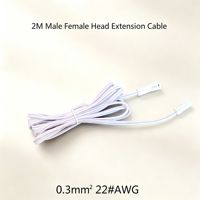 Câble de connexion pour bande LED à 2 broches, connecteur de type Dupont pour éclairage d'armoires, de meubles et d'écrans LED, fourniture pour projets OEM