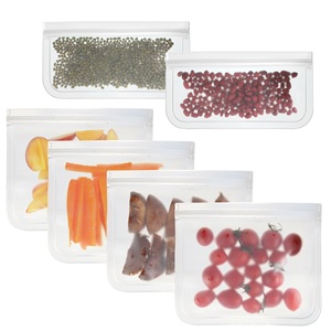 Eco Friendly Ziplock Leakproof <b>Freezer</b> Bag Wholesale Reusable PEVA Food <b>Packing</b> Storage Bag - Product Image 1