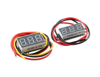 Voltmeter DC Digital 2-kabel 3-kabel 0-100V Tampilan Digital Kecil 12V 24V Modul DC2P3P untuk Pekerjaan Instalasi